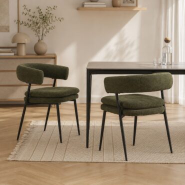 Silla de comedor Djursholm Green – Paquete de 2 unidades