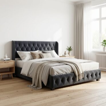 Cama de terciopelo de lujo Odense – 140 x 200 cm