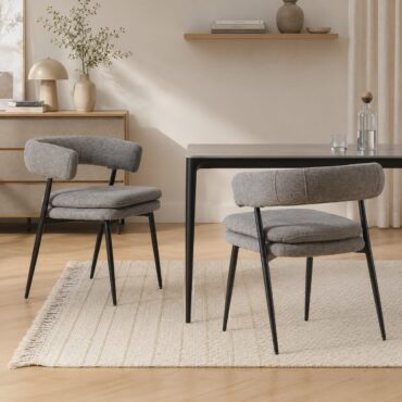 Silla de comedor Djursholm Grey – Paquete de 2 unidades