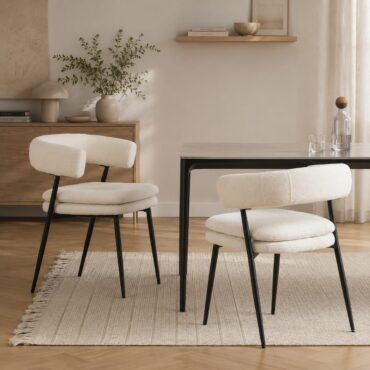 Silla de comedor Djursholm blanca – Paquete de 2