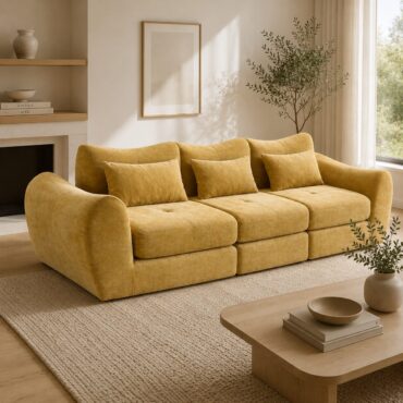 Stovner modulär chenille-soffa