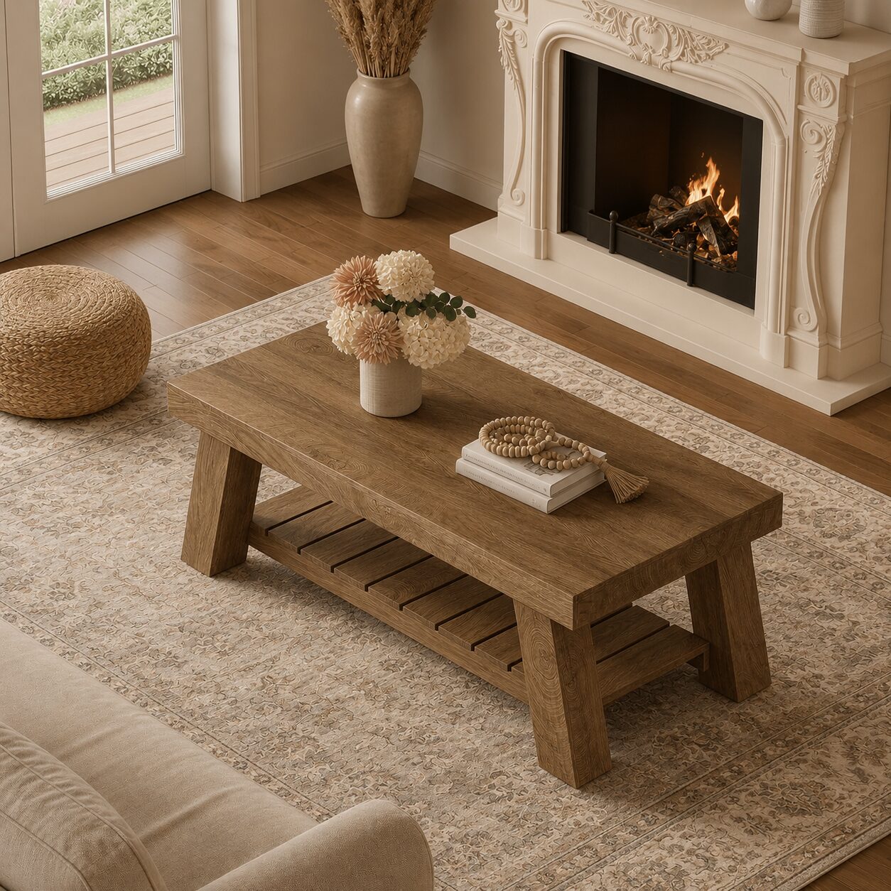 Karvia Coffee Table – Rustic Wood Finish – Bild 3