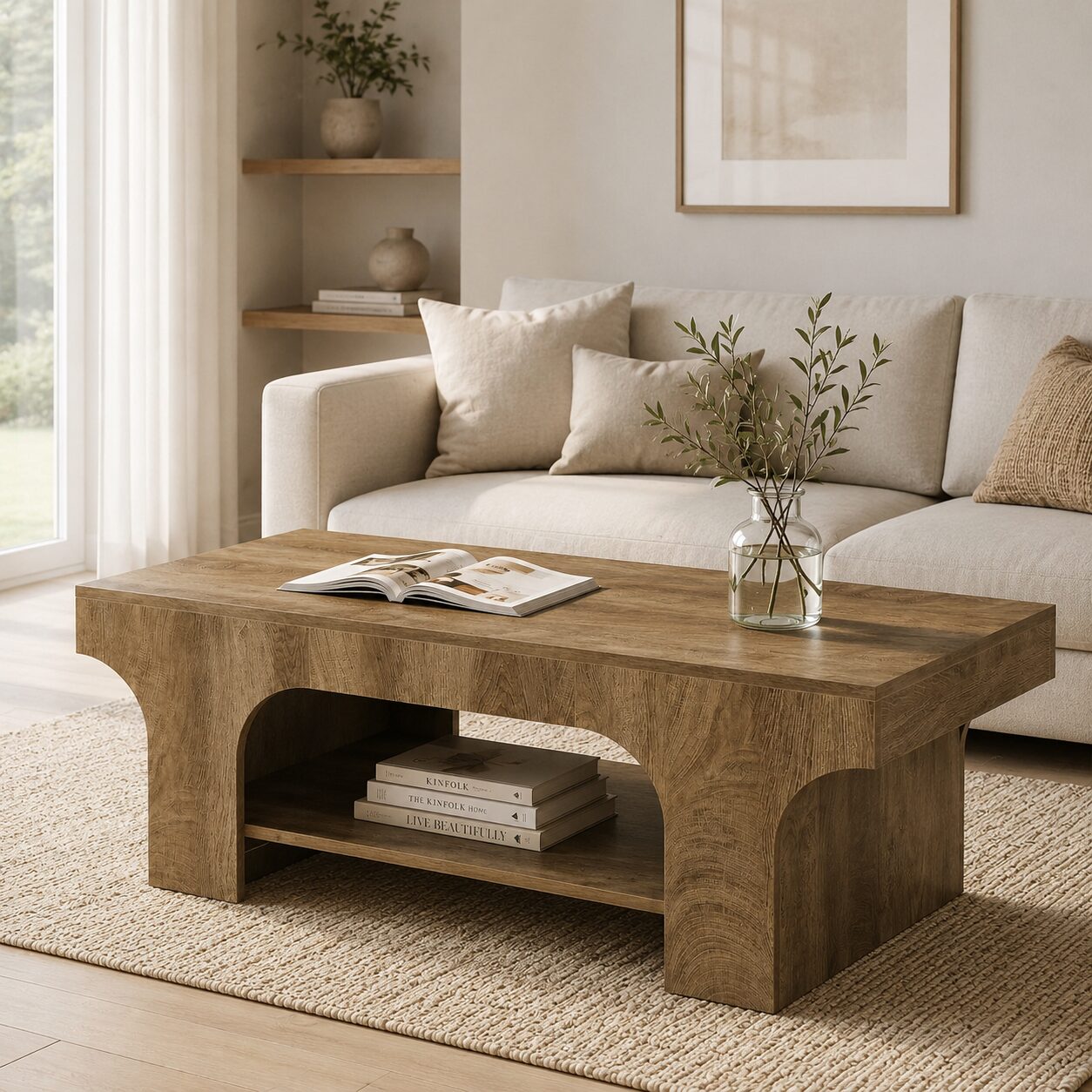 Vantaa Coffee Table – Rustic Wood Finish