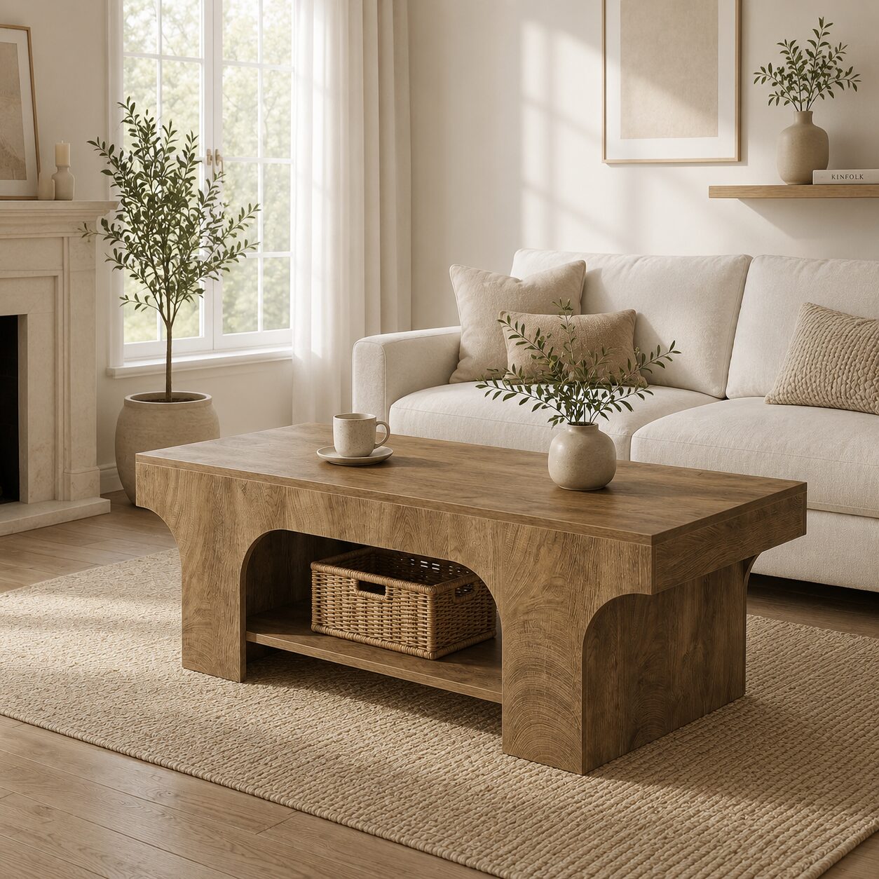 Vantaa Coffee Table – Rustic Wood Finish - Image 3